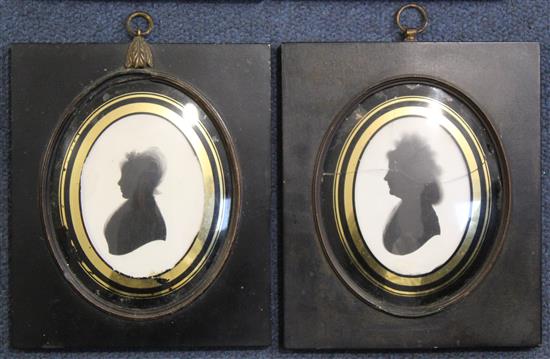 Miers A husband and wife with bronzed highlights and trade labels verso, largest 3.25 x 2.5in.